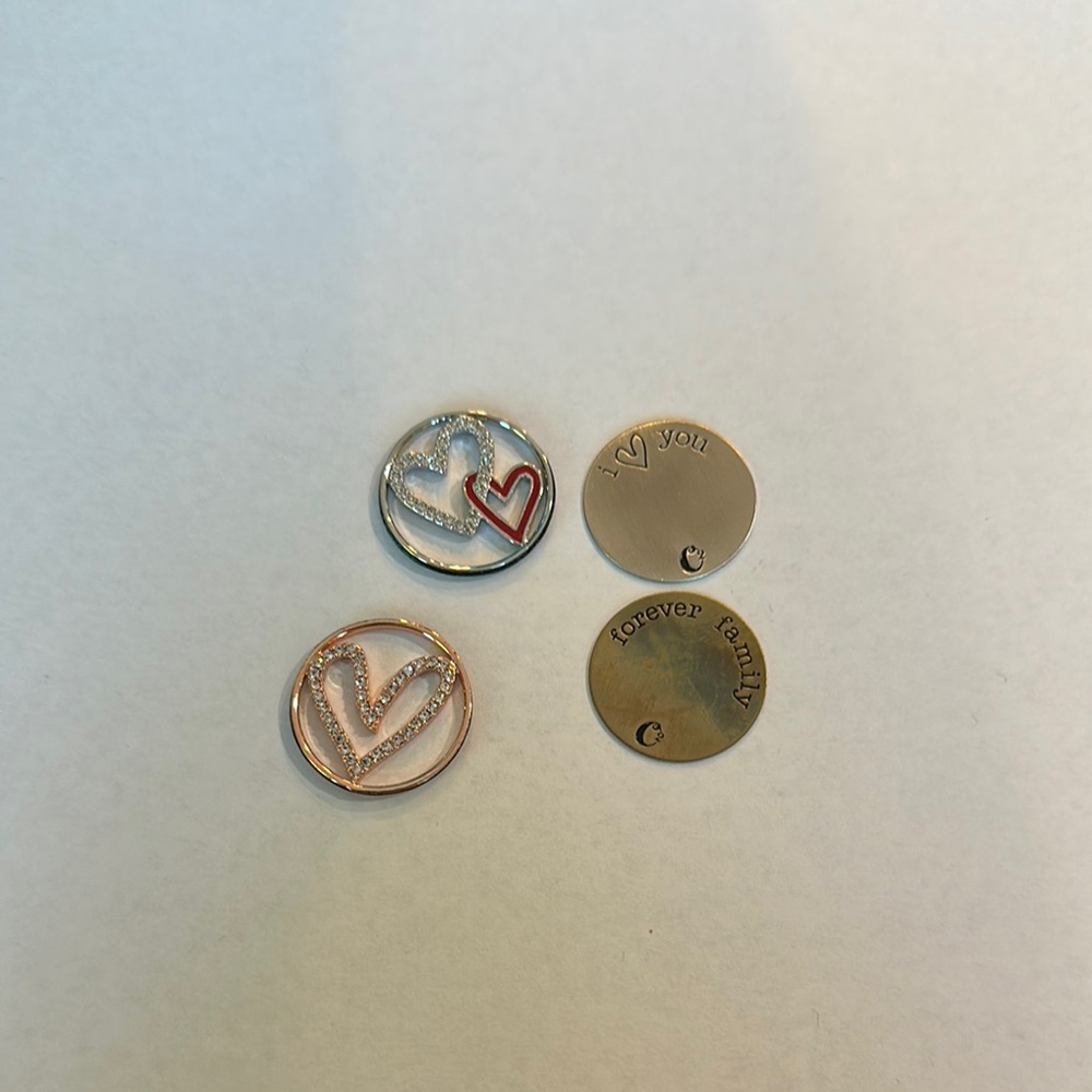 Heart Charm Set with Engraved Messages